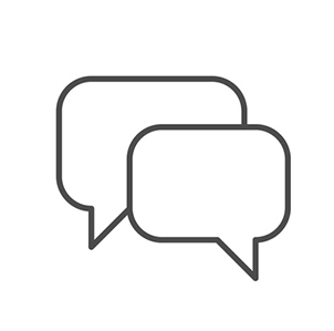Schwarzes Sprechblasen Icon